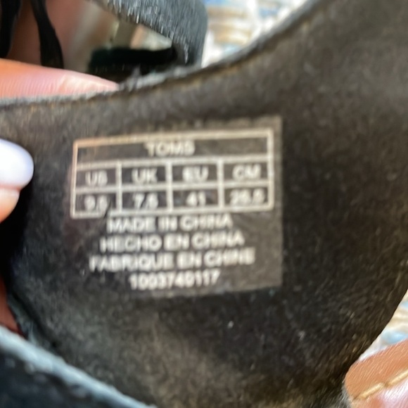Toms black suede lace up sandal - Picture 4 of 5